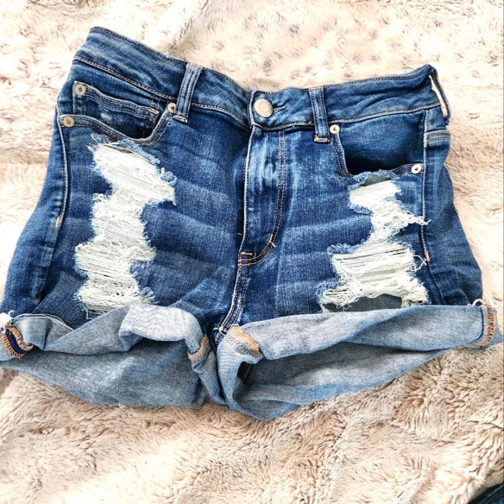 American Eagle High Rise Shorties Size 8